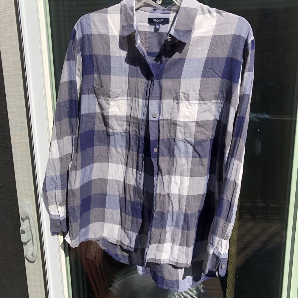 Women’s S madewell plaid shirt